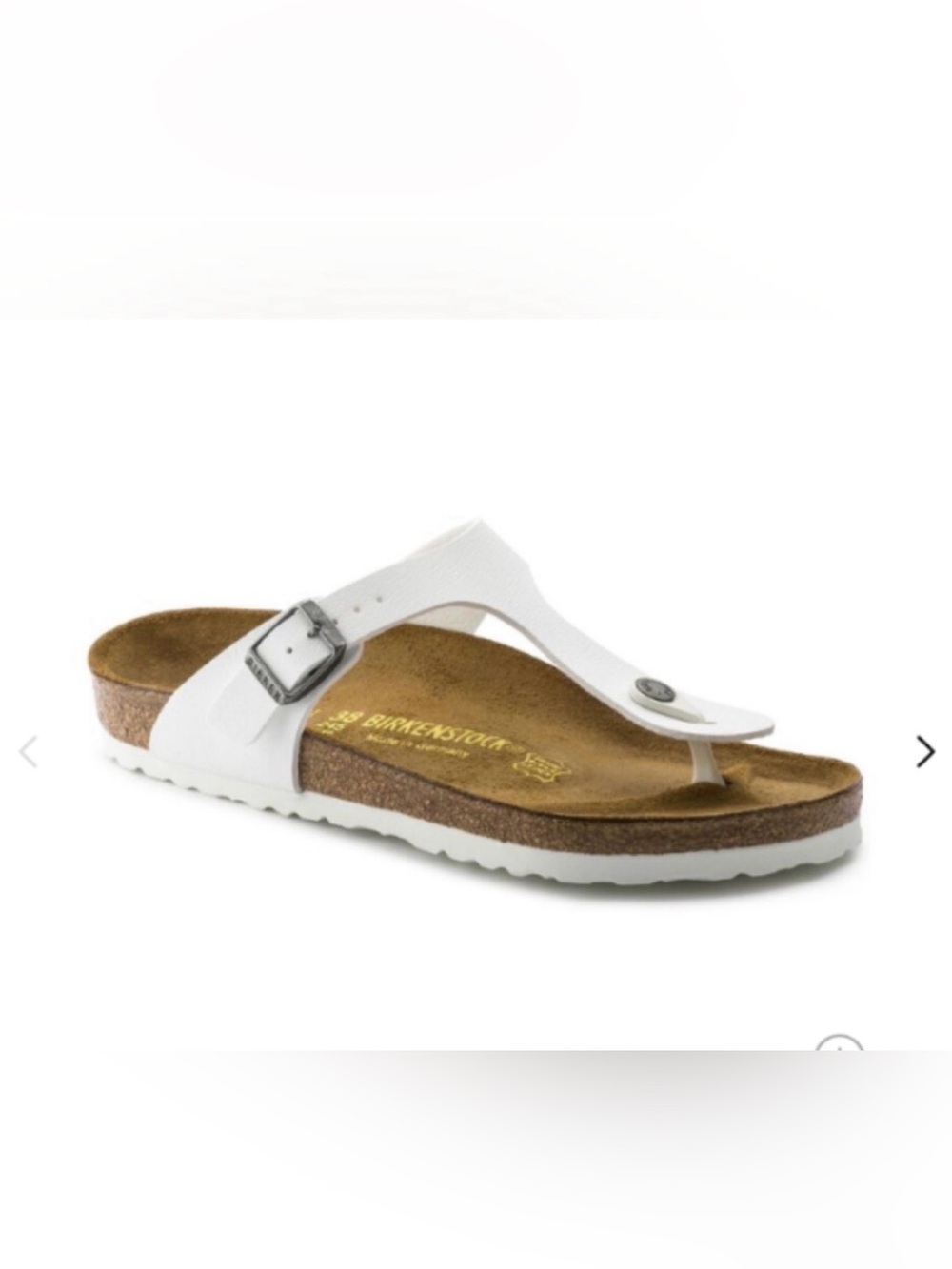 Birkenstock white Leather T-Strap Sandals